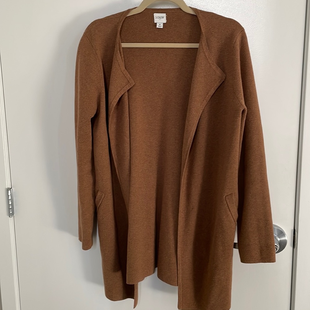 J. Crew collarless sweater blazer